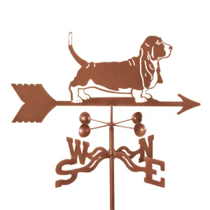 Basset Hound Dog Rain Gauge Garden Stake Weathervane