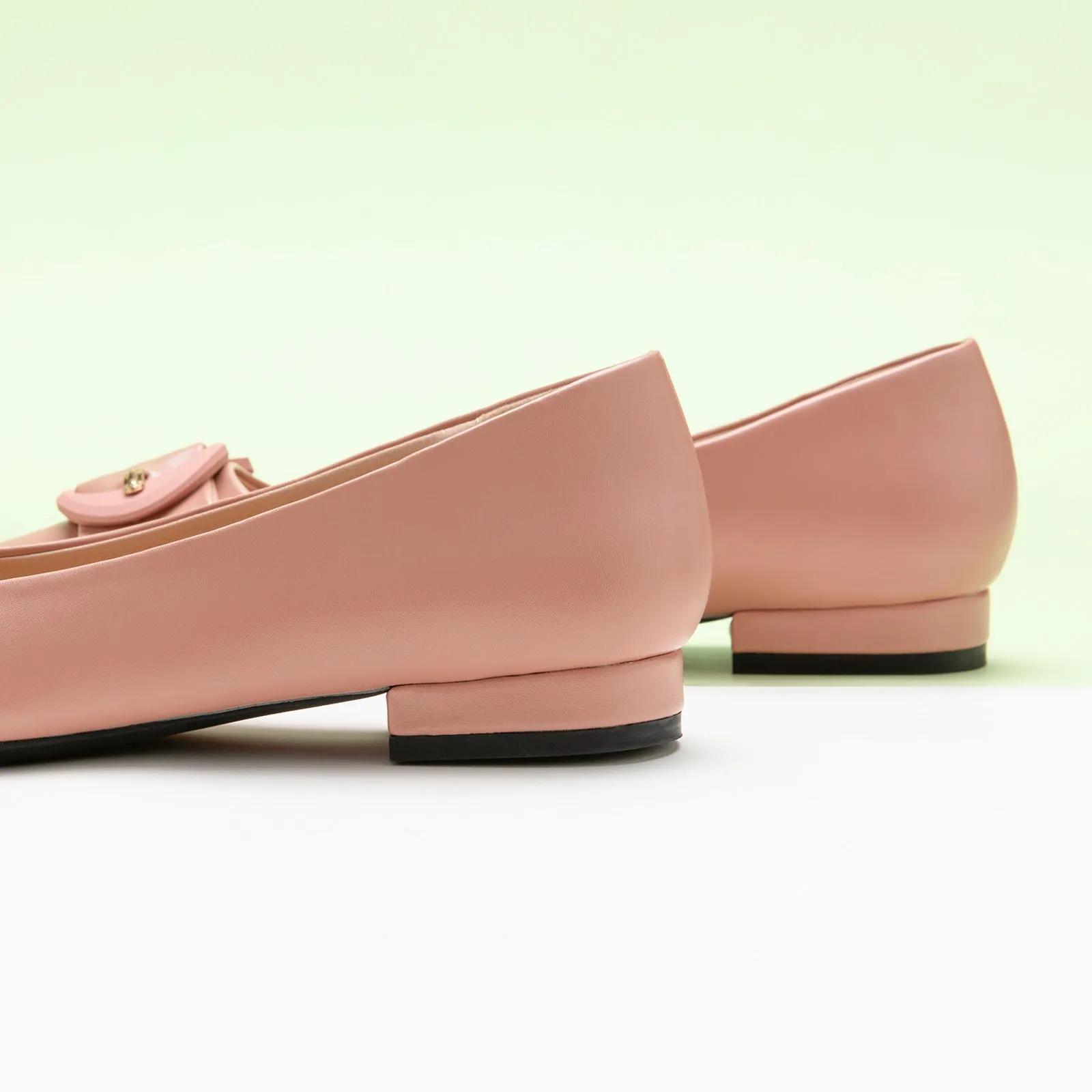 C Buckled Pointed Toe Flats