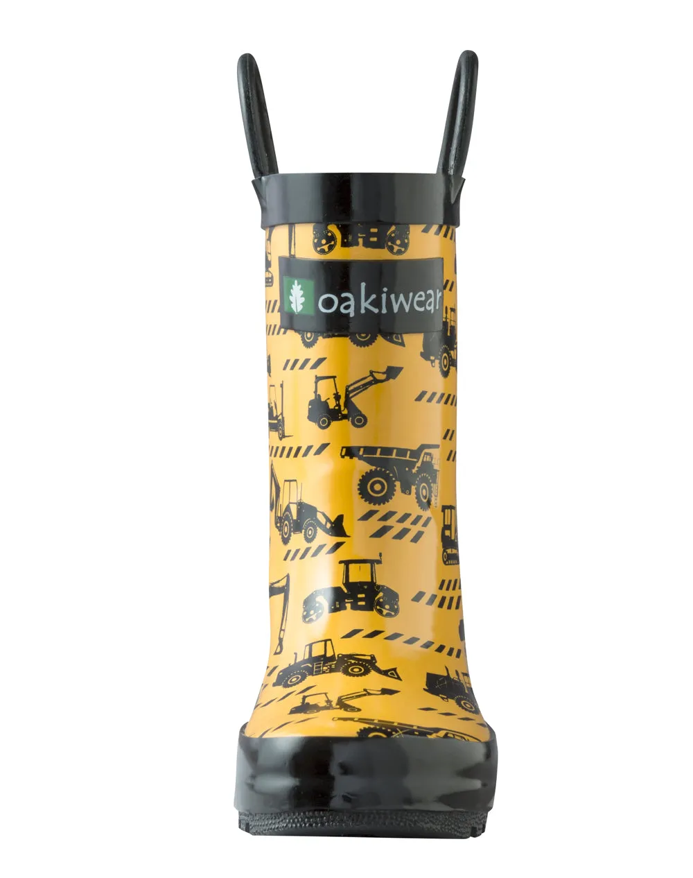 CHILDREN’S RUBBER RAIN BOOTS, CONSTRUCTION VEHICLES