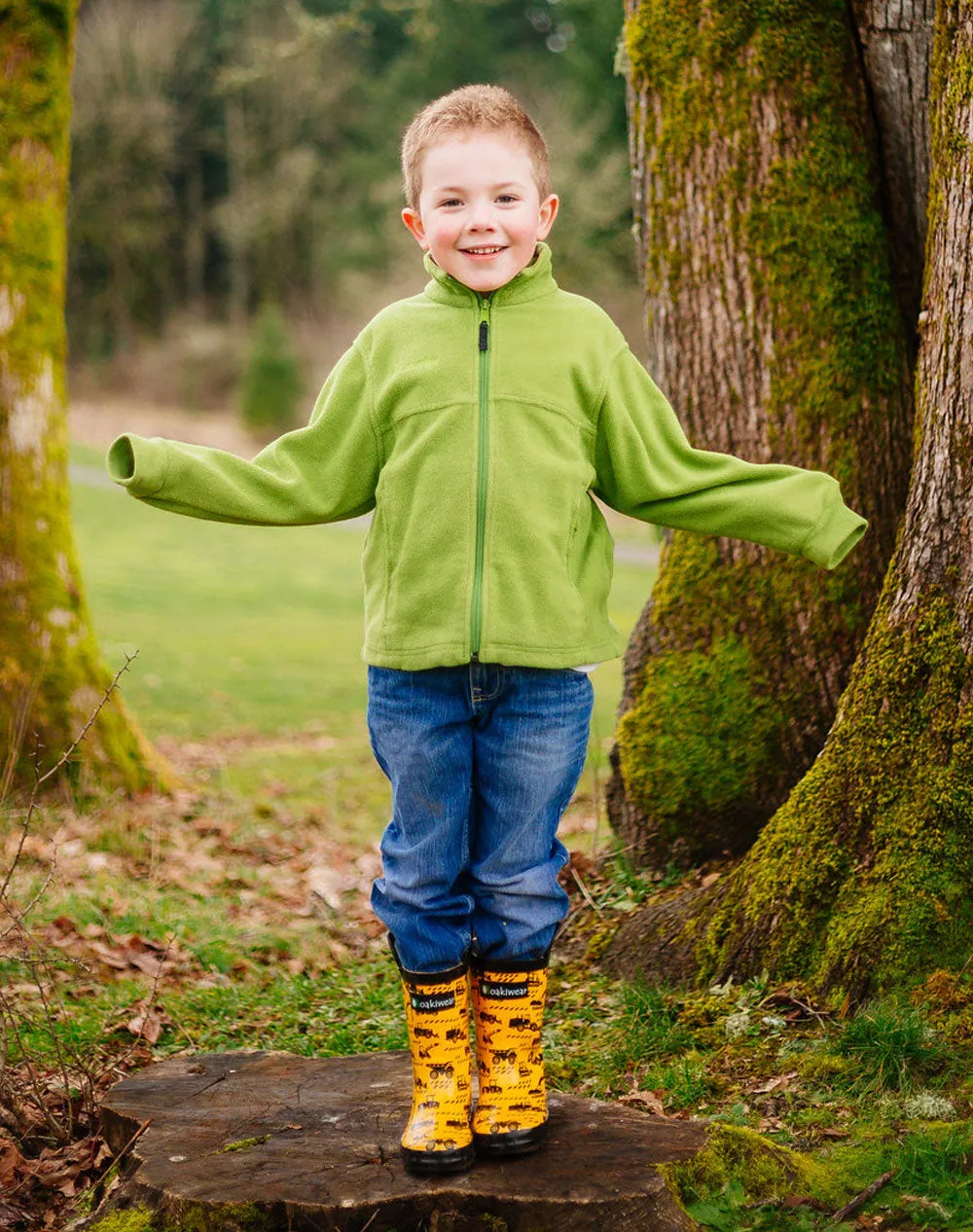 CHILDREN’S RUBBER RAIN BOOTS, CONSTRUCTION VEHICLES