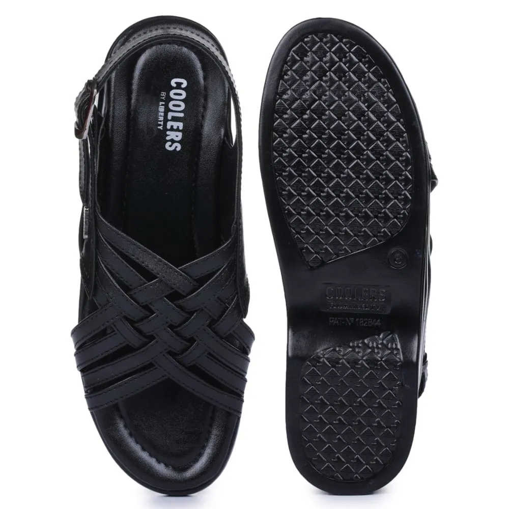 Coolers Formal (Black) Sandals For Men 7123-84 By Liberty