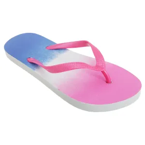 FLOSO Womens/Ladies Two Tone Colour Fade Toe Post Flip Flops