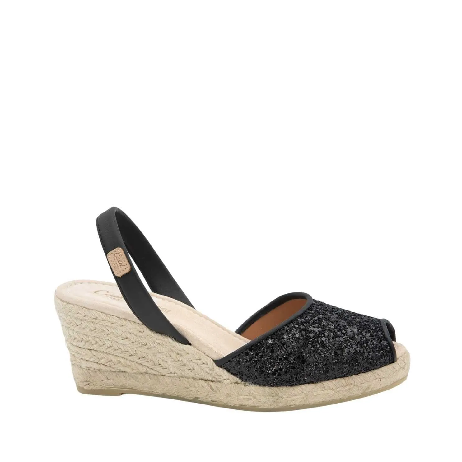 Glitter Leather Menorcan Espadrille For Women - Frida Montada 2006R Glitter 5C