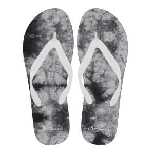 Grey Tie Dye Flip Flops