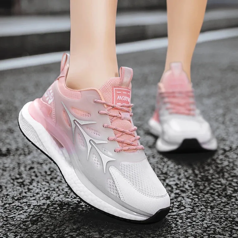 High-Quality Men's and Women's Running Shoes, Air Mesh Design, Breathable Fitness Sneakers