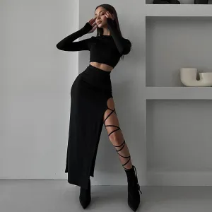 Hitwoman Tie Skirt and Top Set