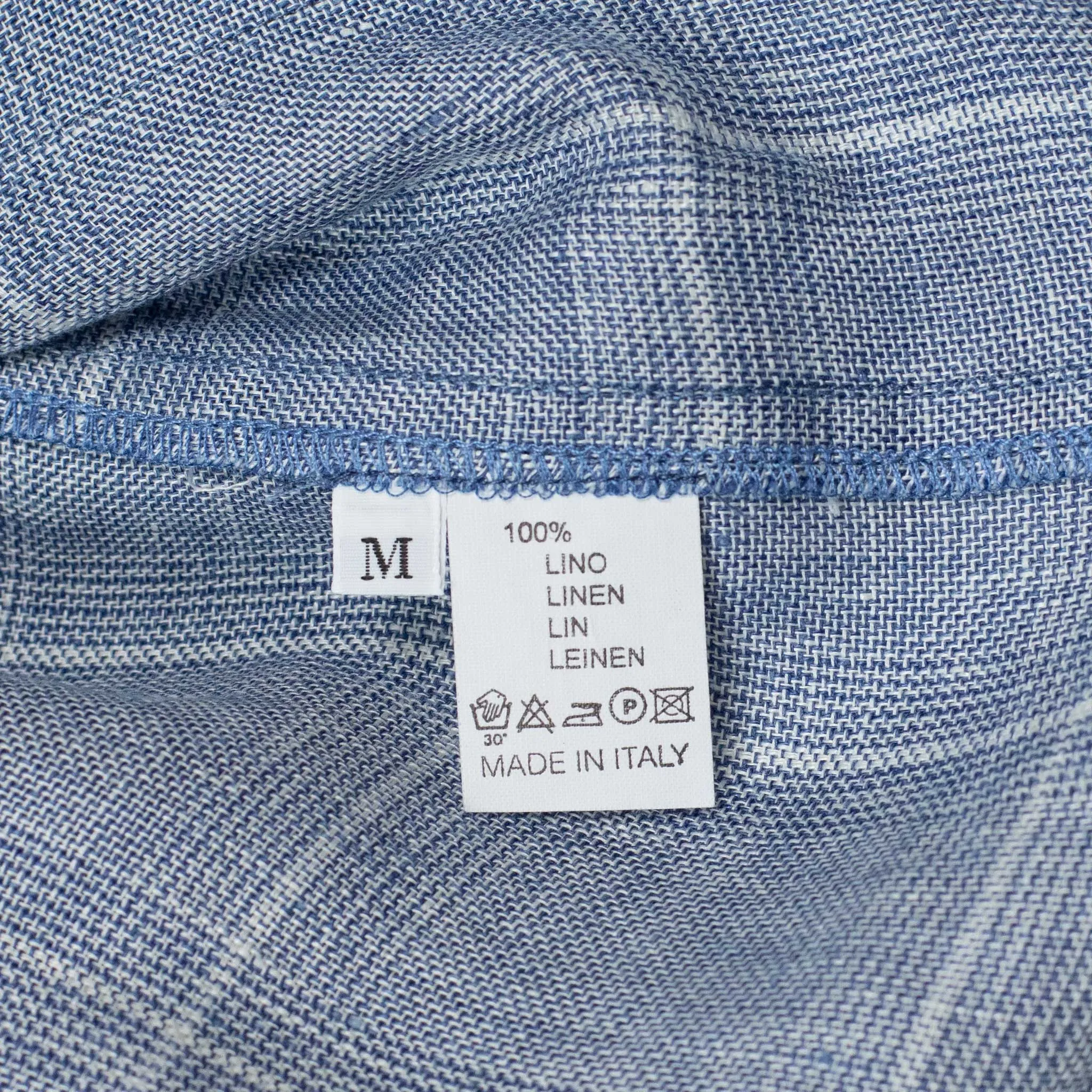 Marengo desert jacket in light blue checked linen