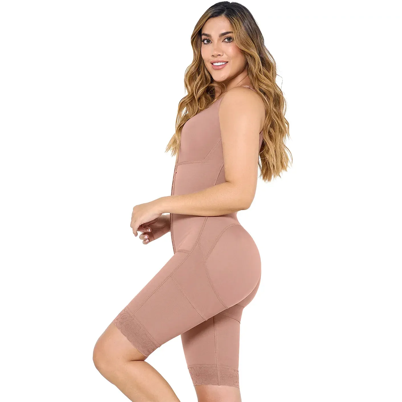 MARIAE FPT6340 Stage 2 Faja Colombiana Postpartum Post Surgery Shapewear Bodysuit Mid Thigh