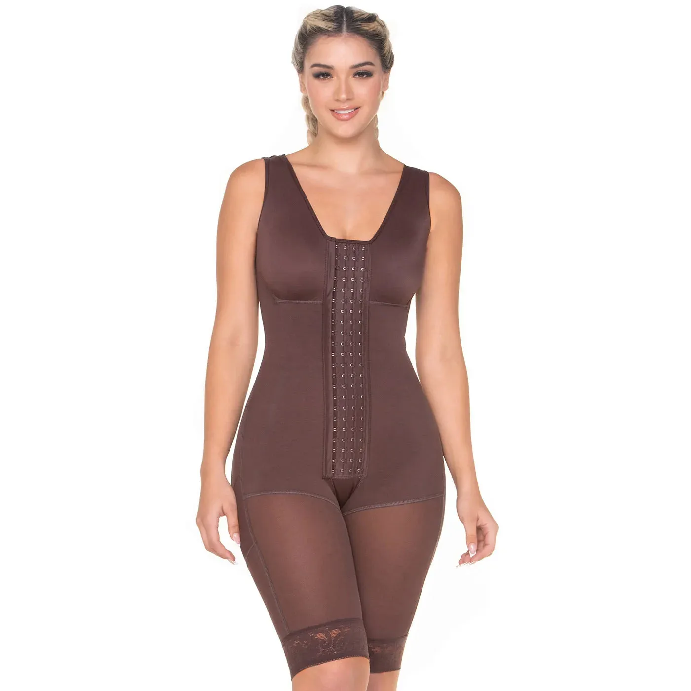 MARIAE FPT6340 Stage 2 Faja Colombiana Postpartum Post Surgery Shapewear Bodysuit Mid Thigh