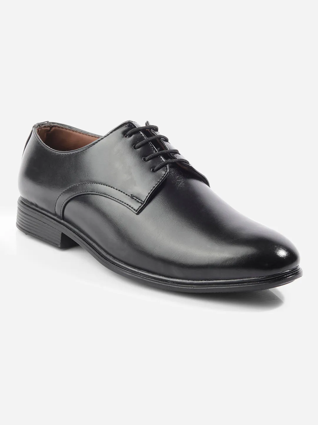 Optimized Product Title: Mens Classic Black Round Toe Lace-Up Formal Shoes - Elegant and Versatile Footwear for Any Occasion