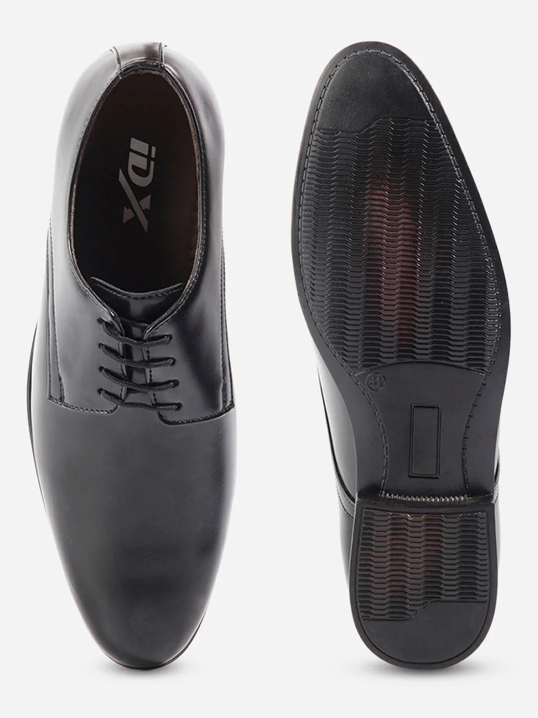 Optimized Product Title: Mens Classic Black Round Toe Lace-Up Formal Shoes - Elegant and Versatile Footwear for Any Occasion