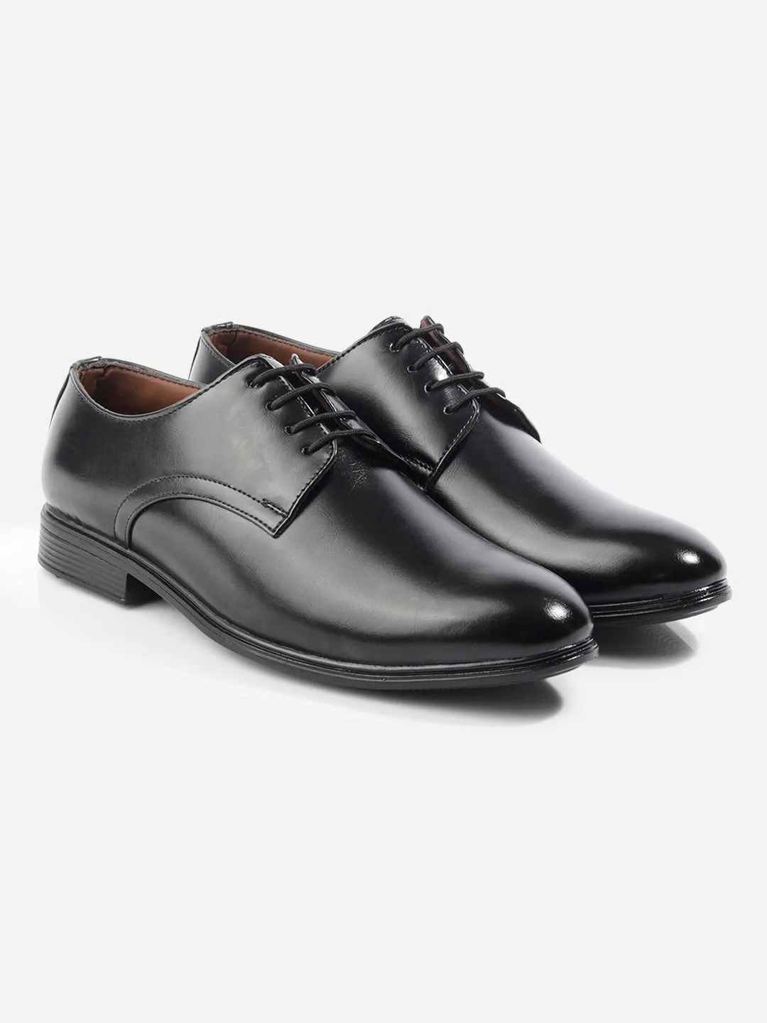 Optimized Product Title: Mens Classic Black Round Toe Lace-Up Formal Shoes - Elegant and Versatile Footwear for Any Occasion