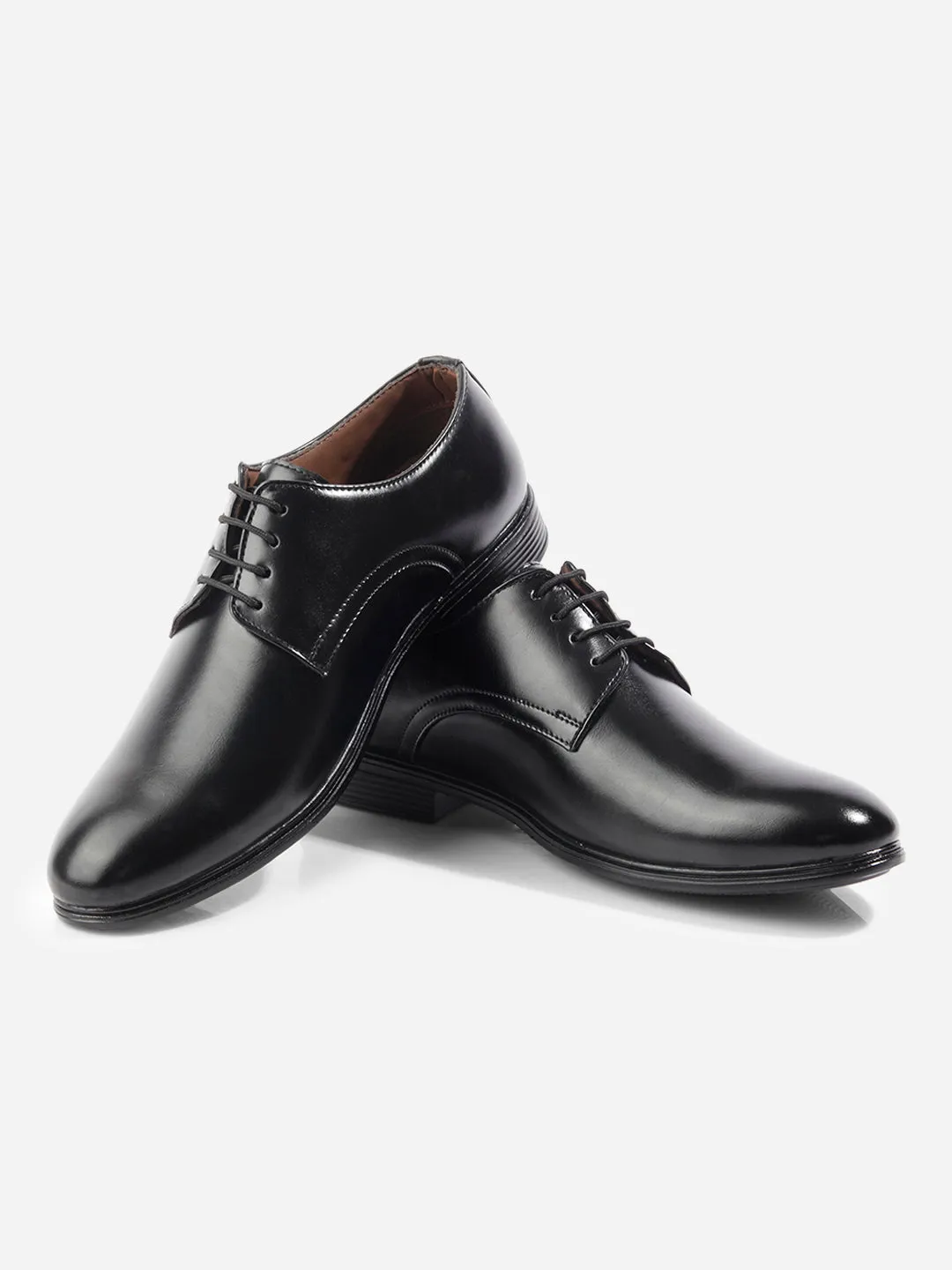 Optimized Product Title: Mens Classic Black Round Toe Lace-Up Formal Shoes - Elegant and Versatile Footwear for Any Occasion